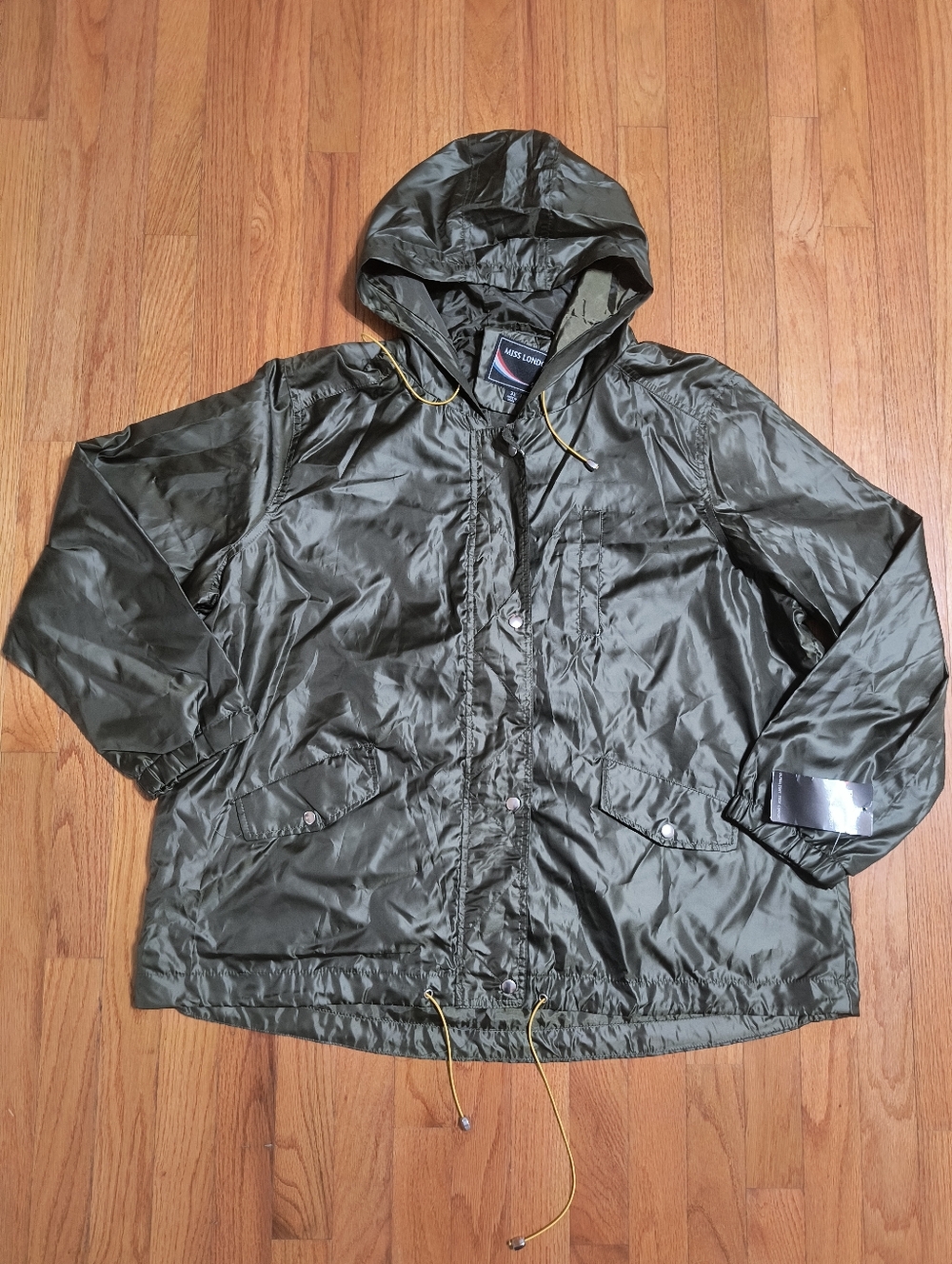 NWT Miss London Sport Windbreaker, Women's 3X, Dark Green